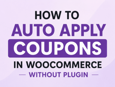 WooCommerce Auto Apply Coupon Without Plugin