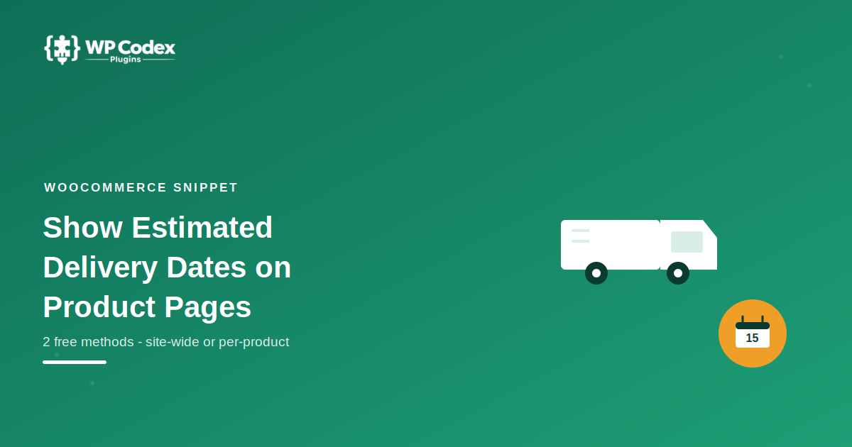 woocommerce estimated delivery date product page