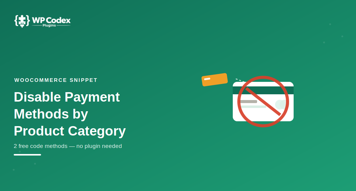 WooCommerce disable payment method by category feature image