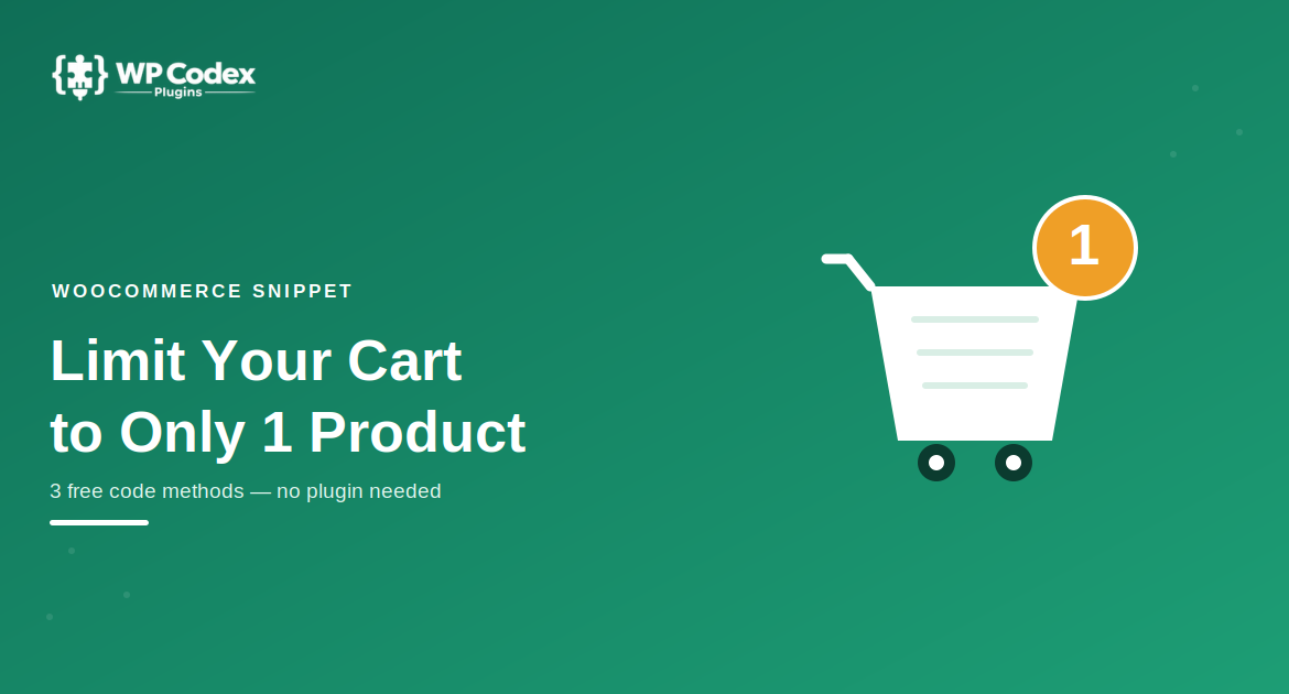 woocommerce limit cart to one product
