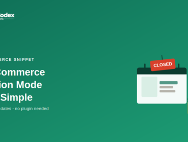 woocommerce vacation mode