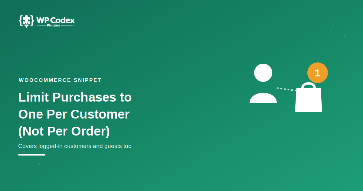 woocommerce limit purchase per customer