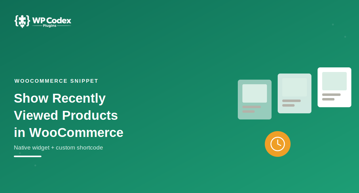 woocommerce recently viewed products