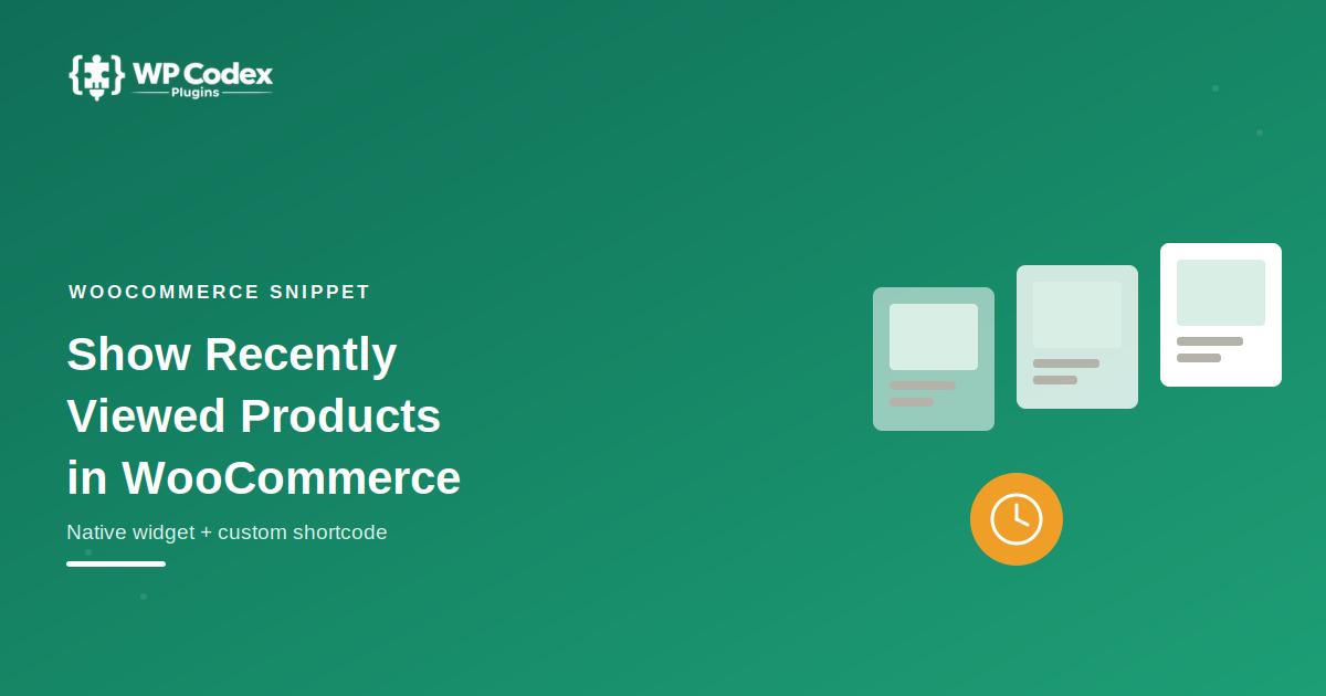 woocommerce recently viewed products